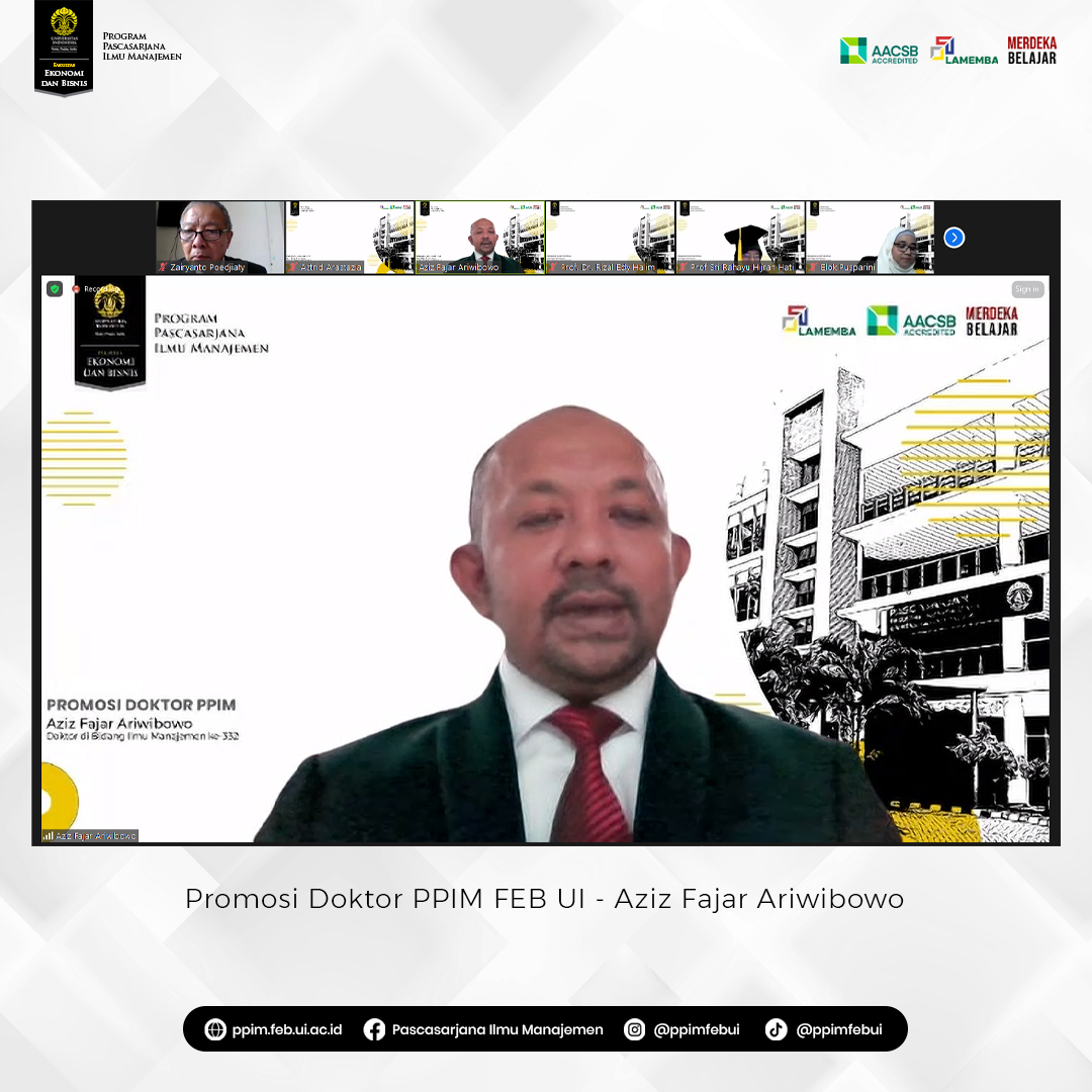 Promosi Doktor Aziz Fajar Ariwibowo (Rabu, 24 Januari 2024) – Program ...